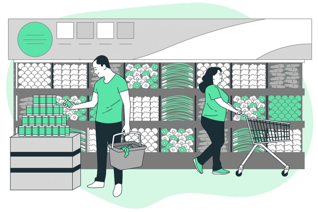 People Buying Food Supermarket Concept Illustration 114360 12372